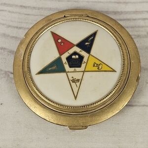 Vintage Order of the Eastern Star Freemasonary Fraternal Collectible Compact